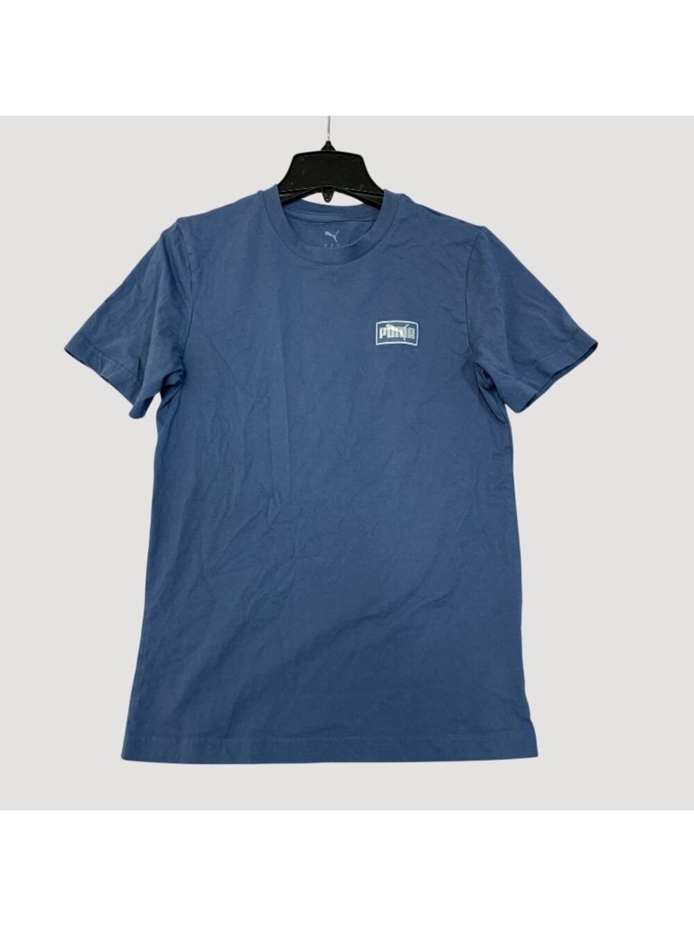 Puma Men's S Blue T-Shirt Casual Crewneck Cotton Blend